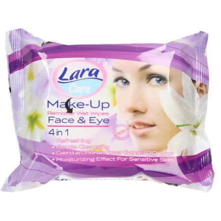 detail Lara kapesní makeup 4in1 vlhčené ubrousky 20ks