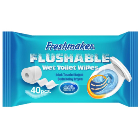 chi tiết Freshmaker vlhčený ubrousky WC 40ks