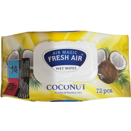chi tiết Fresh Air vlhčené ubrousky 72ks Coconut