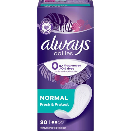 chi tiết Always slip 30ks (krabice) Normal Fresh a Protect 0% Fragrance a Dyes (15)