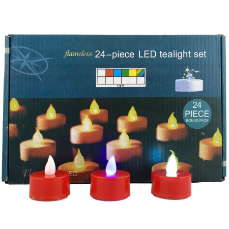 chi tiết Svíčka na baterie Čajové LED na baterie Bílé/žluté (24) / Nen dien