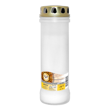 chi tiết Bispol svíčky kalíšek s víčkem S2 420g / 340g 4dní bílé (20)