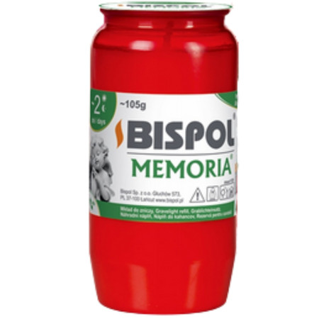 chi tiết Bispol Memoria Svíčky hřbitovní W02 110g červená (30)