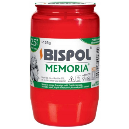 detail Bispol Memoria Svíčka W03c červený (24)