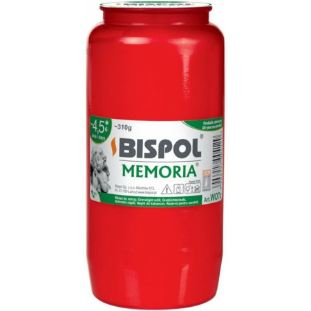 chi tiết Bispol Memoria svíčka 310g W07c červená (16)