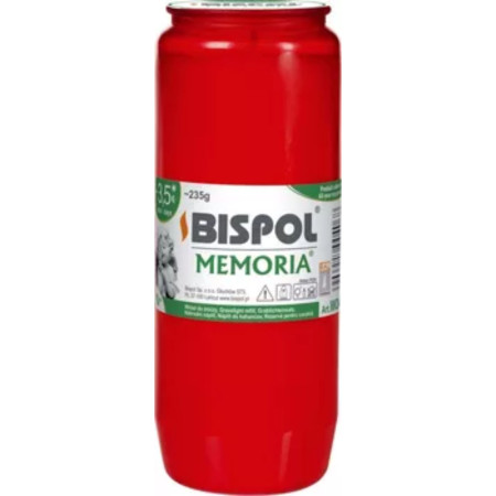 detail Bispol Memoria svíčka W04c červená (24)