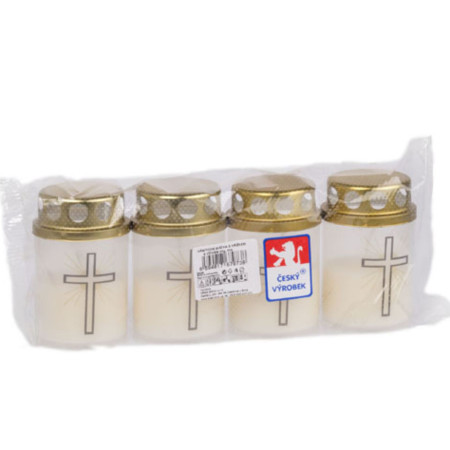 detail ESHOP - Admit Svíčka hřbitovní s víčkem LABD 4*35g bílé (Mau Trang)