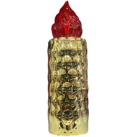 detail ESHOP - Svíčka na baterie LED s bateriama Žlutý obal +červené svíčky (12) /Nen d