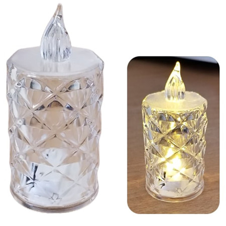 chi tiết Svíčka na baterie LED Smokeless HEX 3x8cm (24) / Nen dien