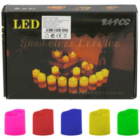 detail Svíčka na baterie Color 3,5 * 4cm Smokeless PT11525 (24) / Nen dien mix mau