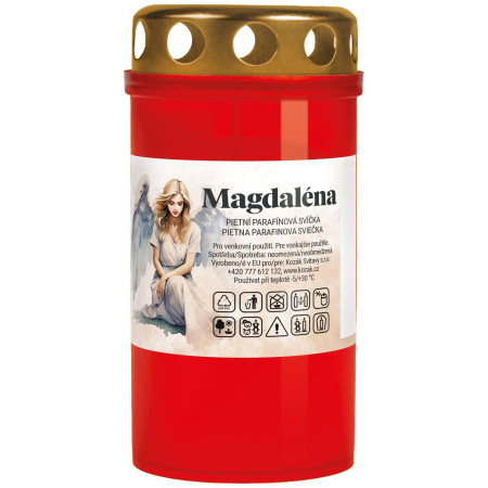 chi tiết Sofie hřbitovní svíčka plastová MAGDALÉNA s víčkem 100g , v.12 cm (18)