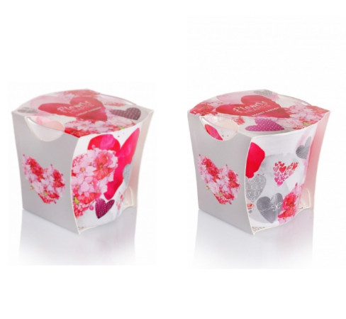 chi tiết Bartek svíčka sklo 115g Flowers Hearts (12)