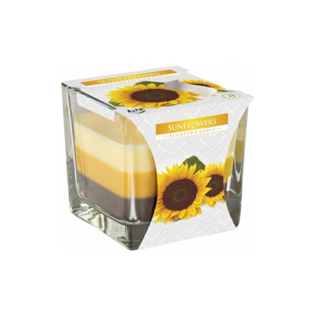 chi tiết Bispol 3barevná svíčka ve skle 170g Sunflowers (hop vuong)