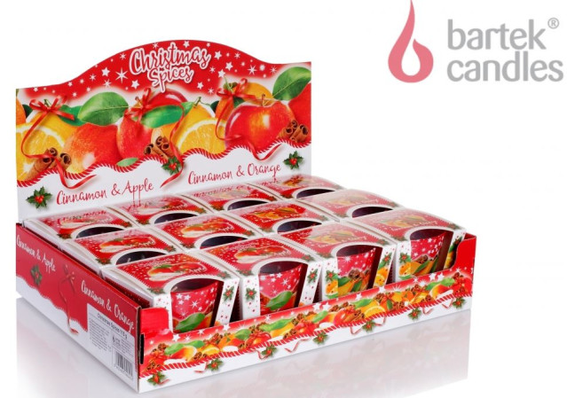detail Bartek svíčka sklo 115g Christmas Spices (12)