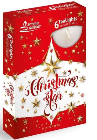 detail Santo čajové svíčky 6ks Chritmas Star Red (15)