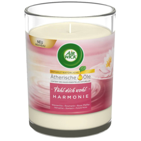 chi tiết Airwick 220g svíčka Waterlilly, Rosmarin and Rose (Harmonie) (4)