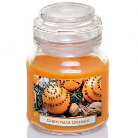 detail Bartek svíčka 130g sklo Christmas Orange (12)