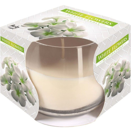 detail Bispol vonné svíčky ve skle 100g SN71 White Flower (bílé květy)