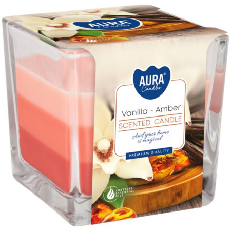 detail Bispol 3barevná svíčka ve skle 170g Vanilla Amber Bursztyn (hop vuong) (6)