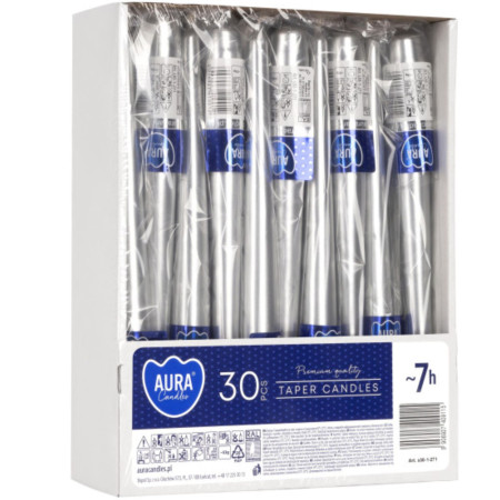 detail Bispol / Aura Svička stolní S30 - 1 Metalic Silver (30)