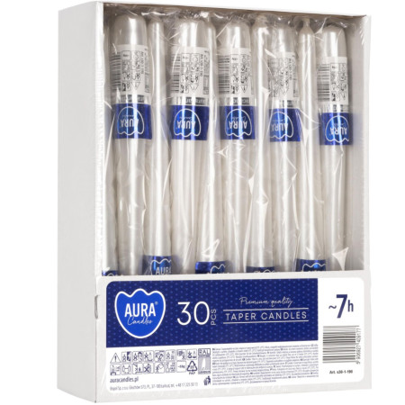 detail Bispol / Aura Svička stolní S30 - 1 Metalic White (30)