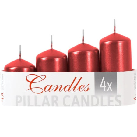 detail Golden D. svíčka adventní 4ks schody Metalic Red (24)