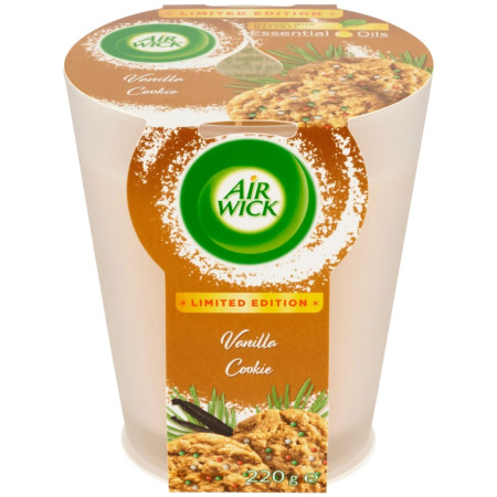 chi tiết Airwick svíčka Big Tesla 220g Vanilla Cookie (6)