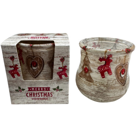 detail Santo svíčka 80g Merry Christmas White SAS 6012 (12)