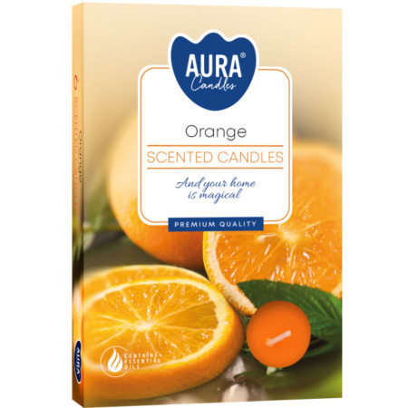 chi tiết Bispol čajové svíčky 6ks Orange