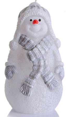chi tiết ESHOP - Bartek svíčka 250g Xmas Snowman svíčka130 bílý+šedý