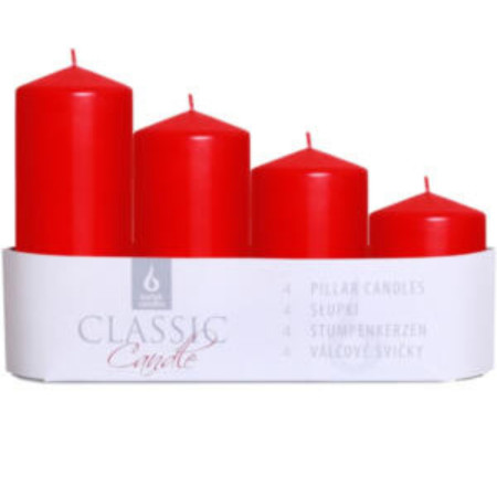 detail Eshop - Bartek adventní svíčky 4ks schody - Classic Bordo (Nen bac thang)