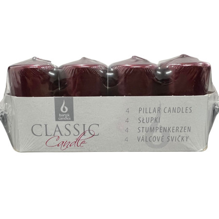 chi tiết Eshop - Bartek adventní svíčky 4ks Slupek 40x70 - Metalik Bordo (26)