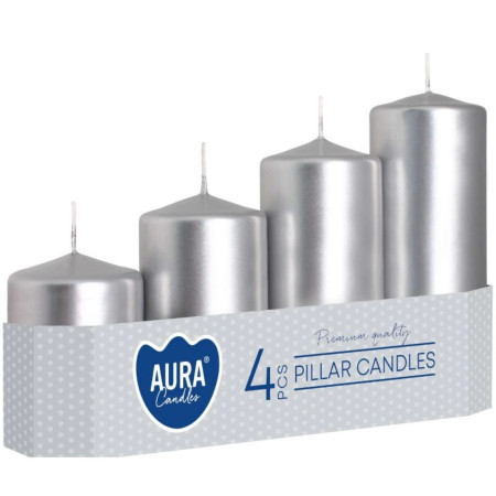 chi tiết Bispol adventní svíčky 4ks schody SW50/4 - Metalic Silver (6)