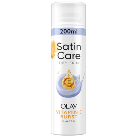 detail Gillette satin care gel 200ml - Olay Vitamin E Burst (Dry Skin)