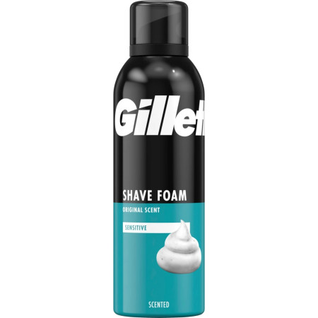 chi tiết Gillette pěna na holení 200ml Sensitive modrý
