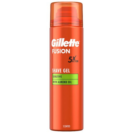chi tiết Gillette fusion5 gel na holení 200ml - Sensitive (Almond Oil / Mandle oil)
