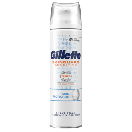 chi tiết Gillette pěna holení 250ml Skinguard Sensitive