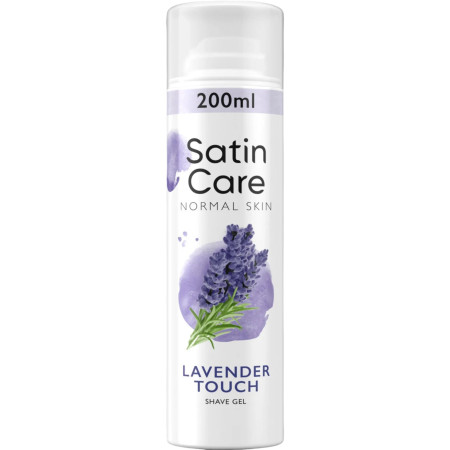 chi tiết Gillette satin care gel 200ml - Lavender Touch (Normal Skin)