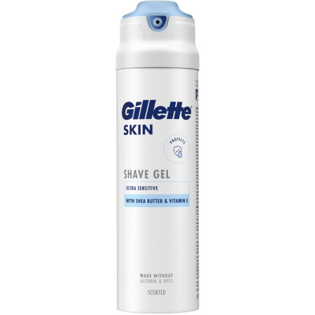 chi tiết Gillette Skin gel na holení 200ml Ultra Sensitive (Shea Butter a Vitamin E)