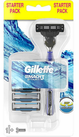 detail Gillette mach3 Start (strojek + 3hlav./bli)