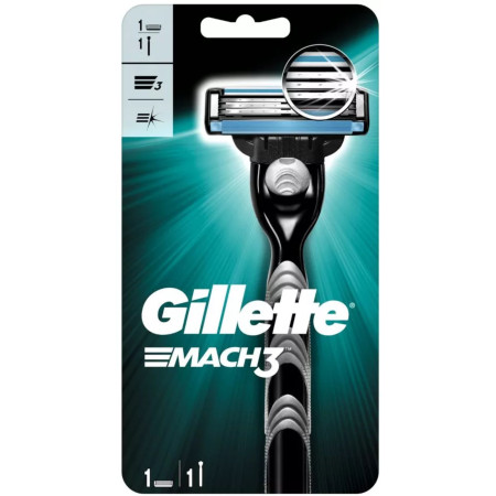 detail Gillette mach3 strojek + 1 hlavice