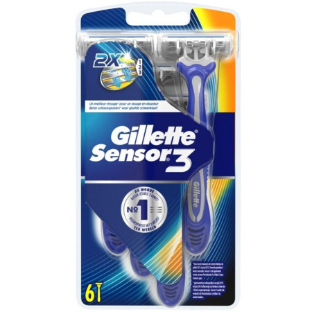 detail Gillette Sensor 3 strojky 6ks