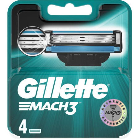 chi tiết Gillette mach3 náhradní hlavice 4ks