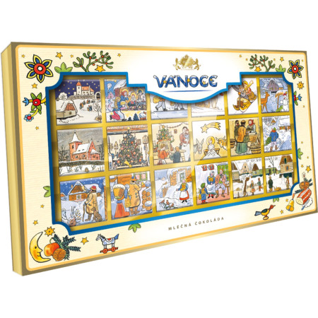 chi tiết Carla Vánoce - neapolitánky mléčné 90g bonboniéra