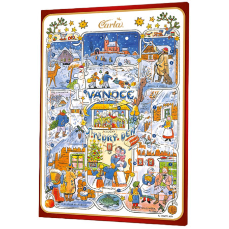 detail Carla Vánoce Adventní kalendář 75g bonboniéra - LADA
