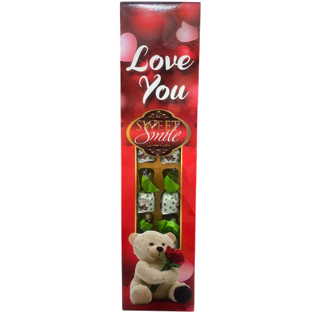 detail Sweet Smile 180g Love You růže bonboniéra (12)