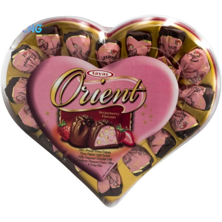 detail Orient Srdce 193g bonboniéra s jahodovou náplní (12)