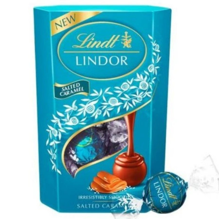 detail Lindor 200g bonboniéra Salted Caramel (8)