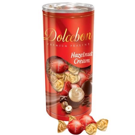 chi tiết Dolcebon bonboniéra 350g dóza Hazelnut Cream (12)
