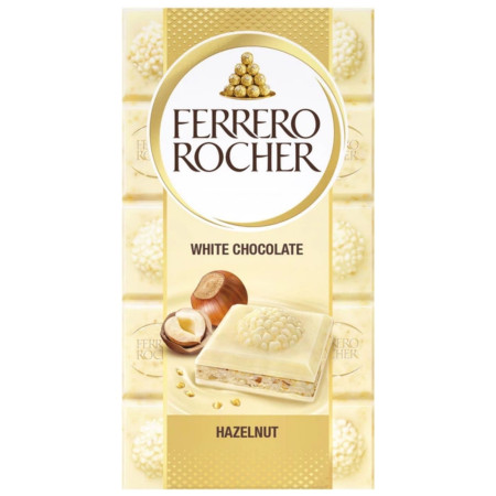 chi tiết Ferrero Rocher čokoláda 90g tablet White Hazelnut (8)